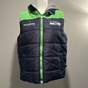 Seattle Seahawks vest with hood